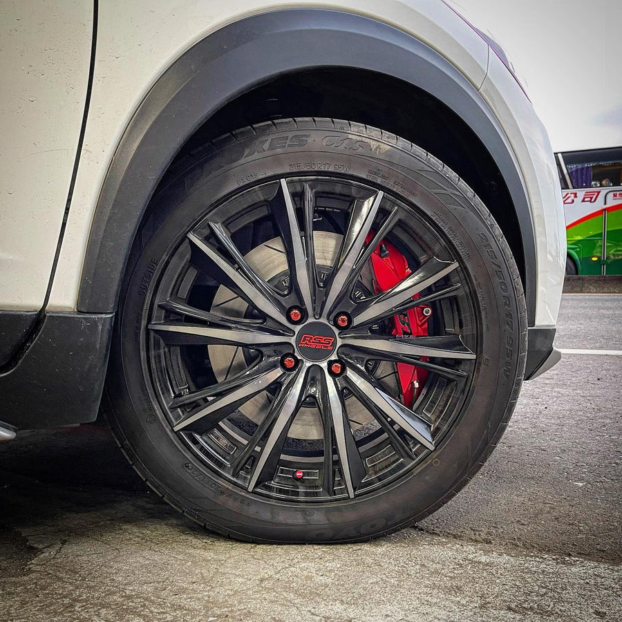 JBTブレーキキャリパーキット：NISSAN Kicks：4POT（SP4P）+2ピース330mmスリットローター＋ブラケット＋パッド＋ブレーキホース：フロントフルセット：全9色
