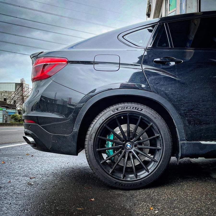 JBTブレーキキャリパーキット：BMW X6：4POT（SP4P）+2ピース380mmスリットローター＋ブラケット＋パッド＋ブレーキホース：フロントフルセット：全9色