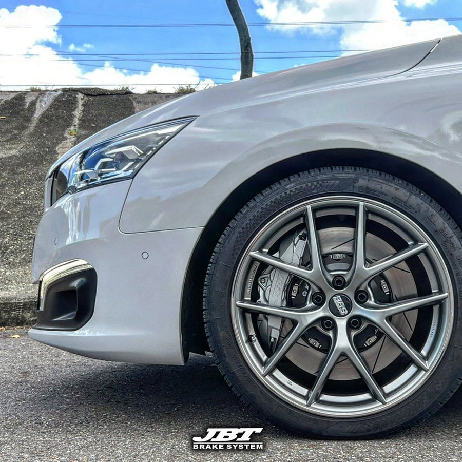 JBTブレーキキャリパーキット：PEUGEOT 508sw：8POT（Z8）+2ピース380mmスリットローター＋ブラケット＋パッド＋ブレーキホース：フロントフルセット：全9色