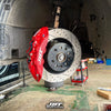JBTブレーキキャリパーキット：VW Golf 7：4POT（SP4P）+2ピース330mmスリットローター＋ブラケット＋パッド＋ブレーキホース：フロントフルセット：全9色