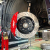 JBTブレーキキャリパーキット：VW Golf 7：4POT（SP4P）+2ピース330mmスリットローター＋ブラケット＋パッド＋ブレーキホース：フロントフルセット：全9色