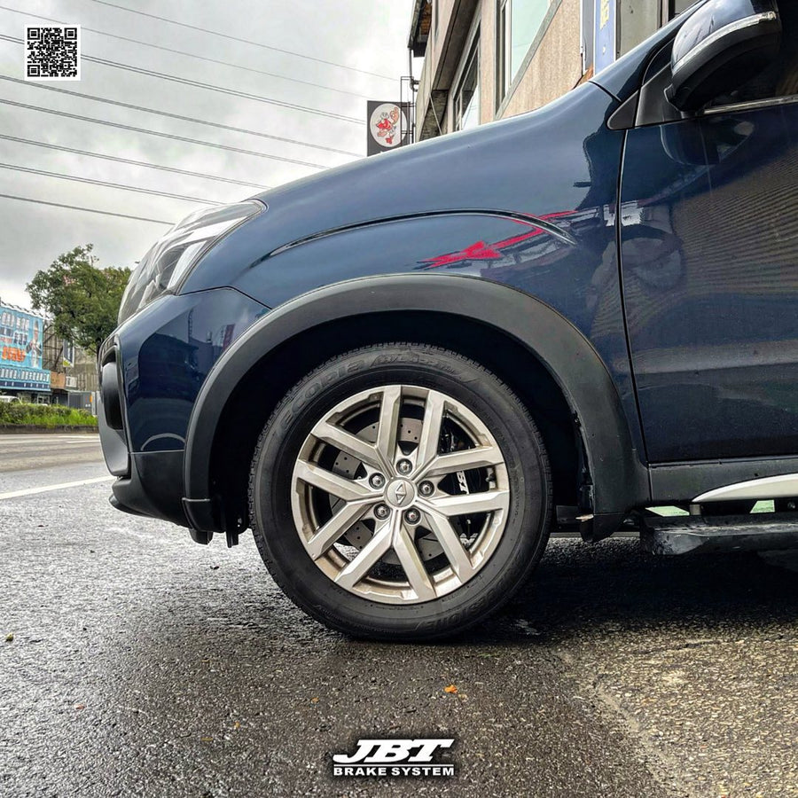 JBTブレーキキャリパーキット：MITSUBISHI Zinger：4POT（JB4P）+2ピース302/330mmスリットローター＋ブラケット＋パッド＋ブレーキホース：フロントフルセット：全9色