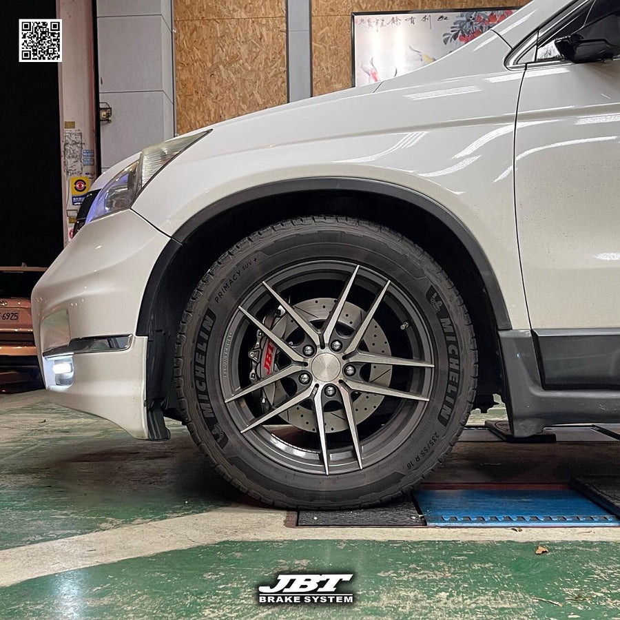 JBTブレーキキャリパーキット：HONDA CR-V III：4POT（SP4P）+2ピース330mmスリットローター＋ブラケット＋パッド＋ブレーキホース：フロントフルセット：全9色
