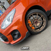 JBTブレーキキャリパーキット：SUZUKI Swift Sport：4POT（SP4P）+2ピース330mmスリットローター＋ブラケット＋パッド＋ブレーキホース：フロントフルセット：全9色