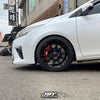 JBTブレーキキャリパーキット：TOYOTA Yaris：4POT（SP4P）+2ピース330mmスリットローター＋ブラケット＋パッド＋ブレーキホース：フロントフルセット：全9色