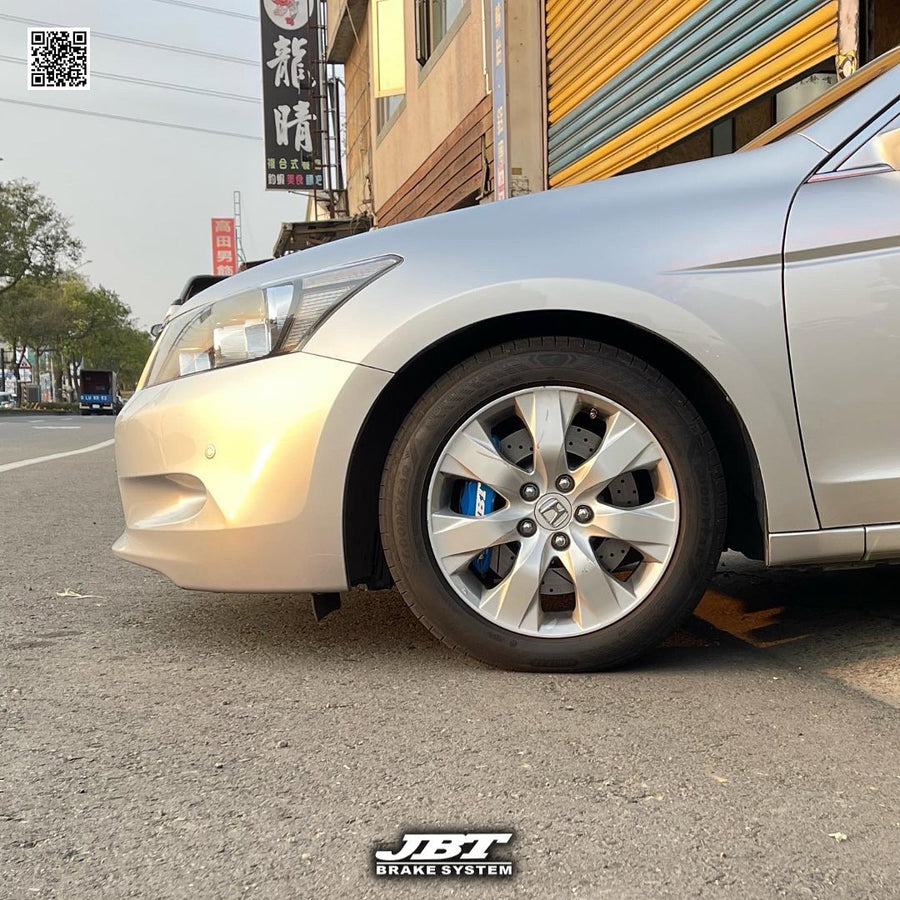 JBTブレーキキャリパーキット：HONDA Accord：4POT（JB4P）+2ピース302/330mmスリットローター＋ブラケット＋パッド＋ブレーキホース：フロントフルセット：全9色