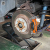 JBTブレーキキャリパーキット：SUBARU Outback：4POT（SP4P）+2ピース355mmスリットローター＋ブラケット＋パッド＋ブレーキホース：フロントフルセット：全9色
