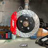 JBTブレーキキャリパーキット：MITSUBISHI Outlander：4POT（JB4P）+2ピース302/330mmスリットローター＋ブラケット＋パッド＋ブレーキホース：フロントフルセット：全9色