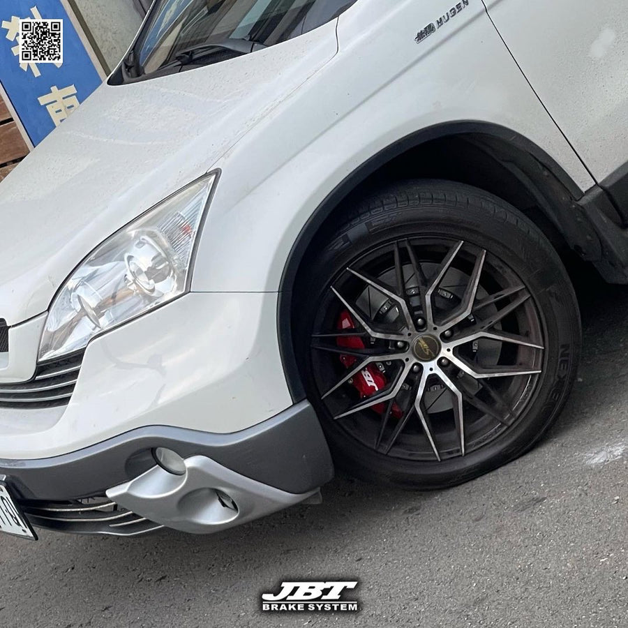 JBTブレーキキャリパーキット：HONDA CR-V III：4POT（SP4P）+2ピース355mmスリットローター＋ブラケット＋パッド＋ブレーキホース：フロントフルセット：全9色