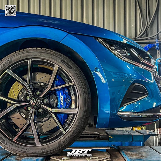 JBTブレーキキャリパーキット：VW Arteon：8POT（Z8）+2ピース380mmスリットローター＋ブラケット＋パッド＋ブレーキホース：フロントフルセット：全9色