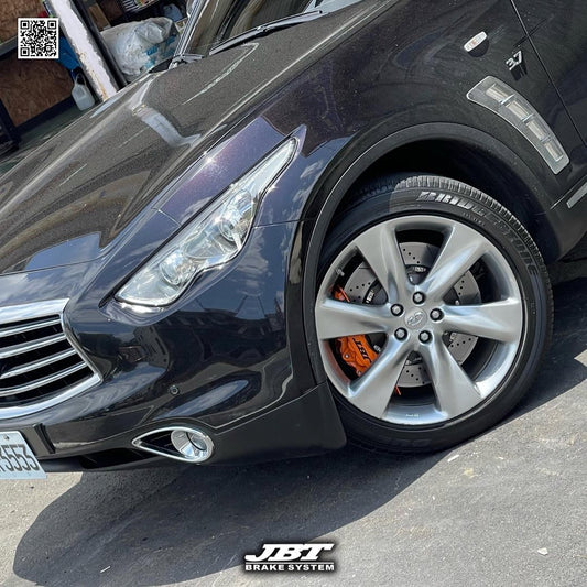JBTブレーキキャリパーキット：INFINITI QX70：8POT（Z8）+2ピース400mmスリットローター＋ブラケット＋パッド＋ブレーキホース：フロントフルセット：全9色