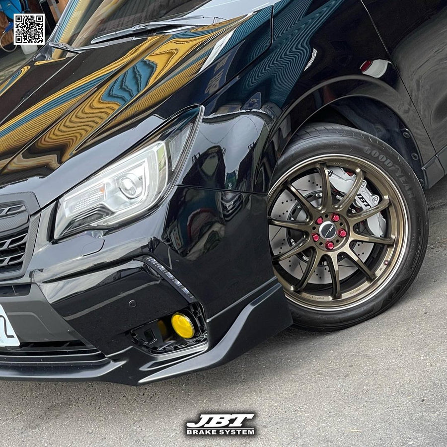 JBTブレーキキャリパーキット：SUBARU Forester IV：6POT（RS6P）+2ピース380mmスリットローター＋ブラケット＋パッド＋ブレーキホース：フロントフルセット：全9色