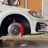 JBTブレーキキャリパーキット：VW Golf GTI：8POT（Z8）+2ピース380mmスリットローター＋ブラケット＋パッド＋ブレーキホース：フロントフルセット：全9色