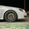 JBTブレーキキャリパーキット：SAAB 95：4POT（SP4P）+2ピース355mmスリットローター＋ブラケット＋パッド＋ブレーキホース：フロントフルセット：全9色