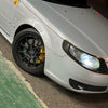 JBTブレーキキャリパーキット：SAAB 95：4POT（SP4P）+2ピース355mmスリットローター＋ブラケット＋パッド＋ブレーキホース：フロントフルセット：全9色