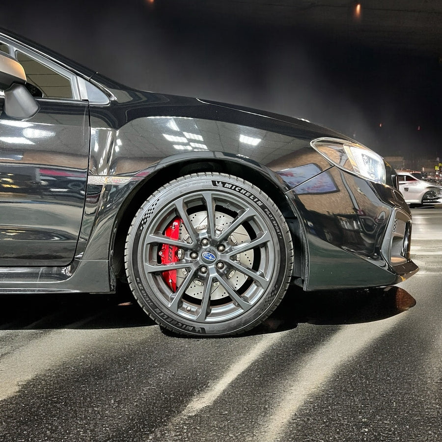 JBTブレーキキャリパーキット：SUBARU WRX：4POT（SP4P）+2ピース355mmスリットローター＋ブラケット＋パッド＋ブレーキホース：フロントフルセット：全9色