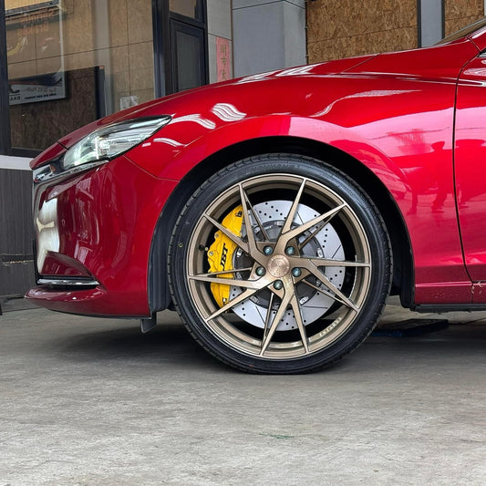 JBTブレーキキャリパーキット：MAZDA 6 Wagon：8POT（Z8）+2ピース400mmスリットローター＋ブラケット＋パッド＋ブレーキホース：フロントフルセット：全9色