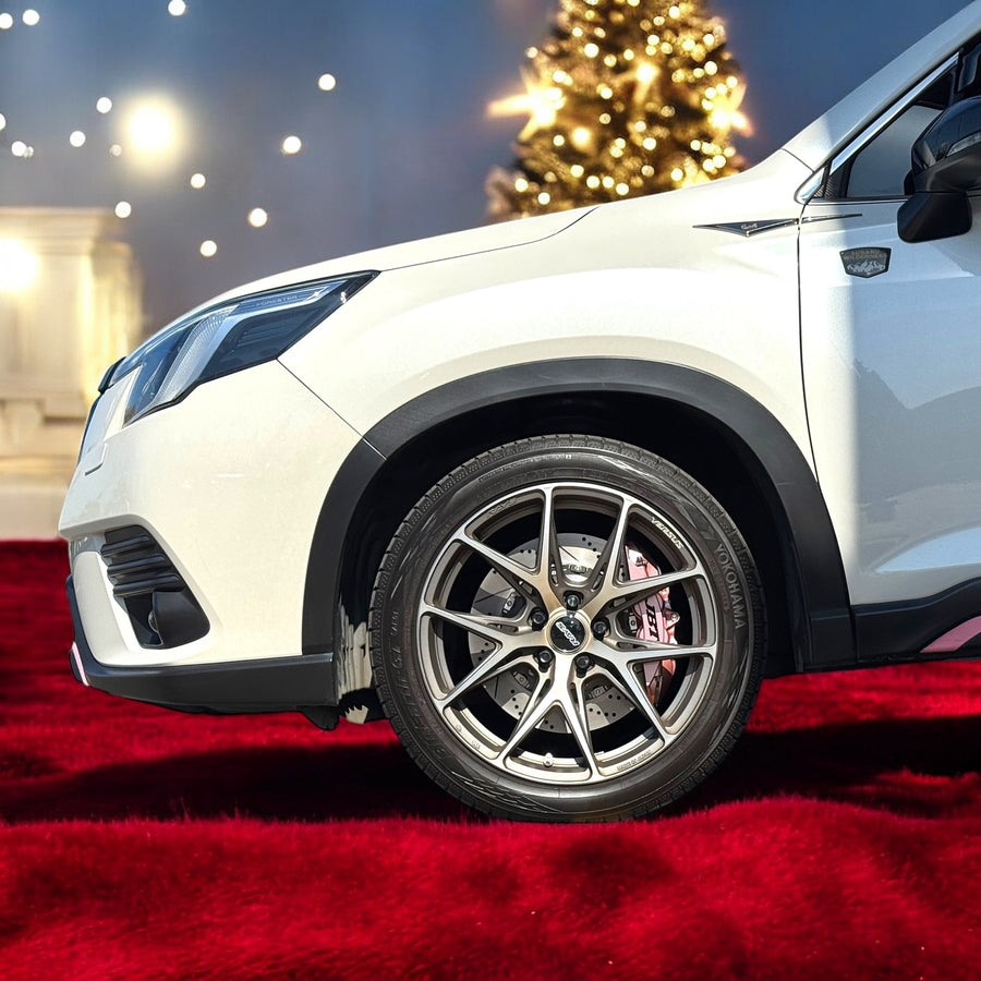 JBTブレーキキャリパーキット：SUBARU Forester V：4POT（SP4P）+2ピース355mmスリットローター＋ブラケット＋パッド＋ブレーキホース：フロントフルセット：全9色