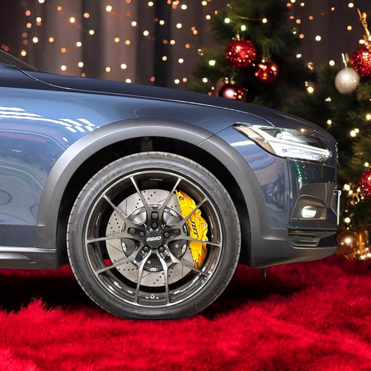 JBTブレーキキャリパーキット：VOLVO V90：8POT（Z8）+2ピース400mmスリットローター＋ブラケット＋パッド＋ブレーキホース：フロントフルセット：全9色