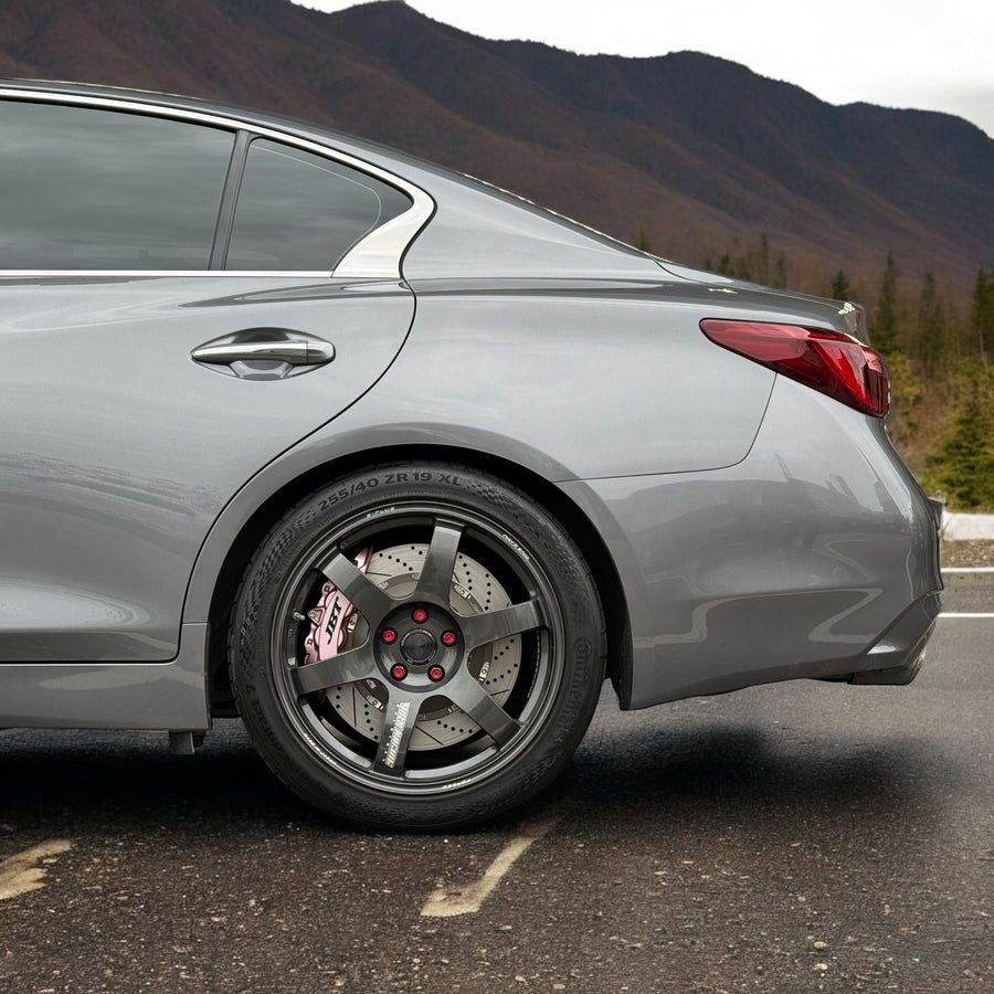 JBTブレーキキャリパーキット：INFINITI Q50：4POT（SP4P）+2ピース380mmスリットローター＋ブラケット＋パッド＋ブレーキホース：フロントフルセット：全9色