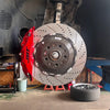 JBTブレーキキャリパーキット：VW Golf GTI：4POT（SP4P）+2ピース355mmスリットローター＋ブラケット＋パッド＋ブレーキホース：フロントフルセット：全9色