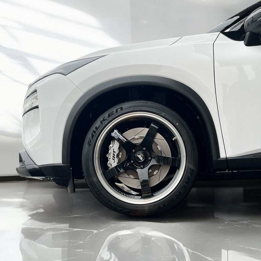 JBTブレーキキャリパーキット：NISSAN X-Trail：4POT（SP4P）+2ピース380mmスリットローター＋ブラケット＋パッド＋ブレーキホース：フロントフルセット：全9色