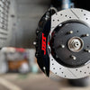 JBTブレーキキャリパーキット：MITSUBISHI Lancer：4POT（SP4P）+2ピース330mmスリットローター＋ブラケット＋パッド＋ブレーキホース：フロントフルセット：全9色