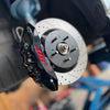 JBTブレーキキャリパーキット：MITSUBISHI Lancer：4POT（SP4P）+2ピース330mmスリットローター＋ブラケット＋パッド＋ブレーキホース：フロントフルセット：全9色