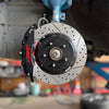 JBTブレーキキャリパーキット：MITSUBISHI Lancer：4POT（SP4P）+2ピース330mmスリットローター＋ブラケット＋パッド＋ブレーキホース：フロントフルセット：全9色
