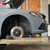 JBTブレーキキャリパーキット：HONDA Civic：4POT（SP4P）+2ピース330mmスリットローター＋ブラケット＋パッド＋ブレーキホース：フロントフルセット：全9色