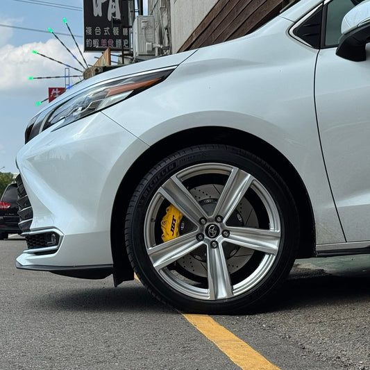 JBTブレーキキャリパーキット：TOYOTA Sienna：8POT（Z8）+2ピース400mmスリットローター＋ブラケット＋パッド＋ブレーキホース：フロントフルセット：全9色
