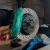 JBTブレーキキャリパーキット：TOYOTA Yaris：4POT（JB4P）+2ピース302/330mmスリットローター＋ブラケット＋パッド＋ブレーキホース：フロントフルセット：全9色