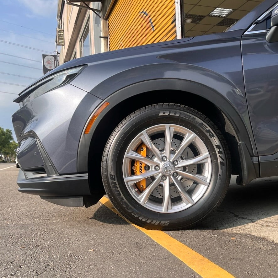JBTブレーキキャリパーキット：HONDA CR-V VI：4POT（SP4P）+2ピース355mmスリットローター＋ブラケット＋パッド＋ブレーキホース：フロントフルセット：全9色