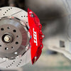 JBTブレーキキャリパーキット：VW Golf 7：4POT（SP4P）+2ピース355mmスリットローター＋ブラケット＋パッド＋ブレーキホース：フロントフルセット：全9色