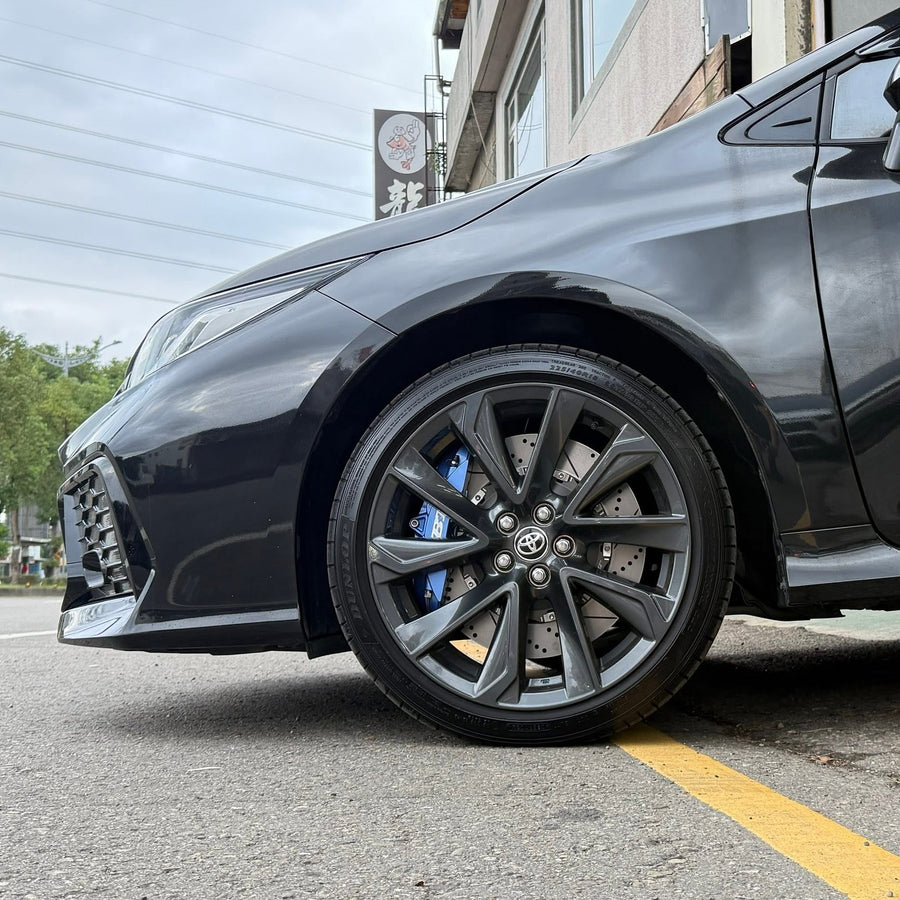 JBTブレーキキャリパーキット：TOYOTA Corolla Altis：4POT（SP4P）+2ピース355mmスリットローター＋ブラケット＋パッド＋ブレーキホース：フロントフルセット：全9色