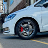 JBTブレーキキャリパーキット：VW Touran：4POT（SP4P）+2ピース355mmスリットローター＋ブラケット＋パッド＋ブレーキホース：フロントフルセット：全9色