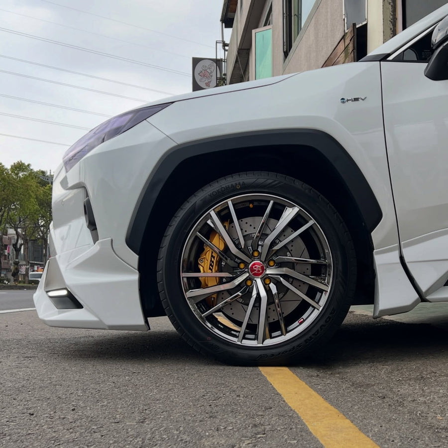 JBTブレーキキャリパーキット：TOYOTA RAV4 V：8POT（Z8）+2ピース400mmスリットローター＋ブラケット＋パッド＋ブレーキホース：フロントフルセット：全9色