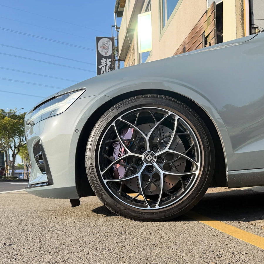JBTブレーキキャリパーキット：VOLVO V60：6POT（RS6P）+2ピース380mmスリットローター＋ブラケット＋パッド＋ブレーキホース：フロントフルセット：全9色
