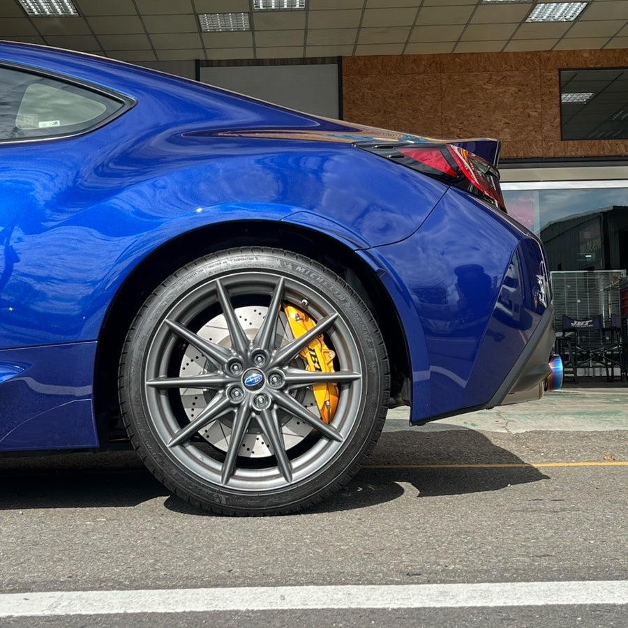 JBTブレーキキャリパーキット：SUBARU BRZ：4POT（SP4P）+2ピース355mmスリットローター＋ブラケット＋パッド＋ブレーキホース：フロントフルセット：全9色