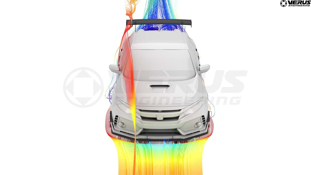 VERUS ENGINEERING(ヴェルスエンジニアリング)A0185A：HONDA CIVIC(FK7/FK8) ダイブプレーン ドライカーボン製カナードセット