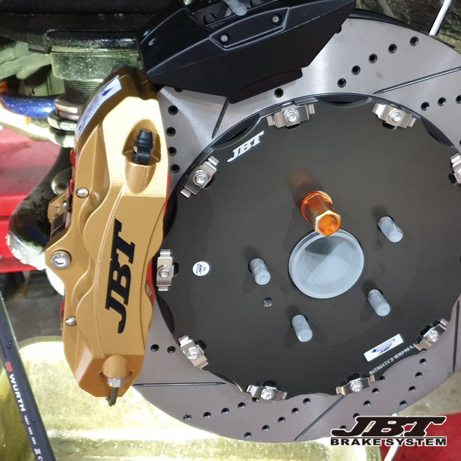 JBTブレーキキャリパーキット：アルファード(AGH40W)/ヴェルファイア(AAHH40W)4POT（EHR4P）+2ピース380mmスリットローター＋ブラケット＋パッド＋ブレーキホース：リア用EPBツインキャリパーキット：全10色
