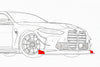 VERUS ENGINEERING(ヴェルスエンジニアリング)A0658A：BMW M3 (G80）M4 (G82）・フロントスプリッターエンドプレートキット