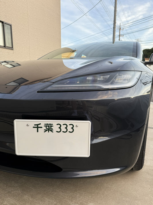 RACESENG【レースセング】TUG-PLATE+SHAFT：タグプレート+シャフト：ライセンスマウント：TESLA・テスラ・MODEL3（ブルースター＆ハイランド兼用）