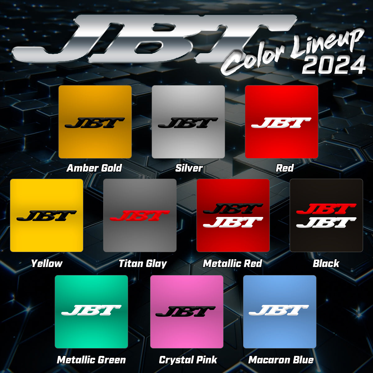 ■JBTブレーキキャリパー6POT（RS6P）+2ピース380mmスリットローター＋ブラケット＋パッド＋ブレーキホース：フロントフルセット：全10色