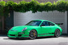 PORSCHE 911 997 GT3 RS・ターボ に APEX SM-10 18x9J ET46 / 18x12J ET45 Race Silver を装着