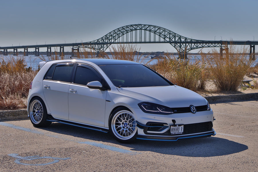 VW ゴルフR MK7 に APEX ML-10RT 18x9J ET42 Machined Lip Brushed Clear を装着
