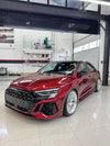 APEX ML-10RT マシンドリップ ブラッシュドクリア装着の AUDI RS3 8Y リアビュー