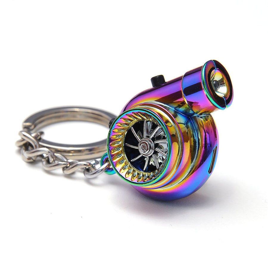 BOOSTNATICS タービンアクション＋サウンドLEDキーホルダー：全5色：USB充電タイプ
