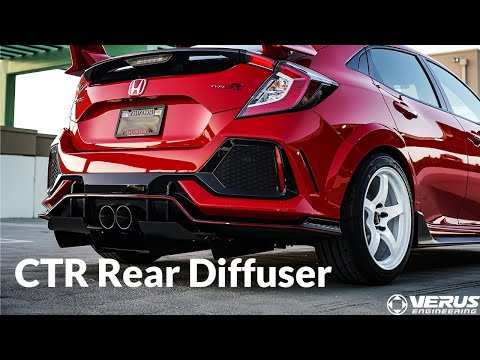 VERUS ENGINEERING(ヴェルスエンジニアリング)A0192A・ホンダ・シビックTYPE-R(FK8)対応アルミ製リアディフューザーセット
