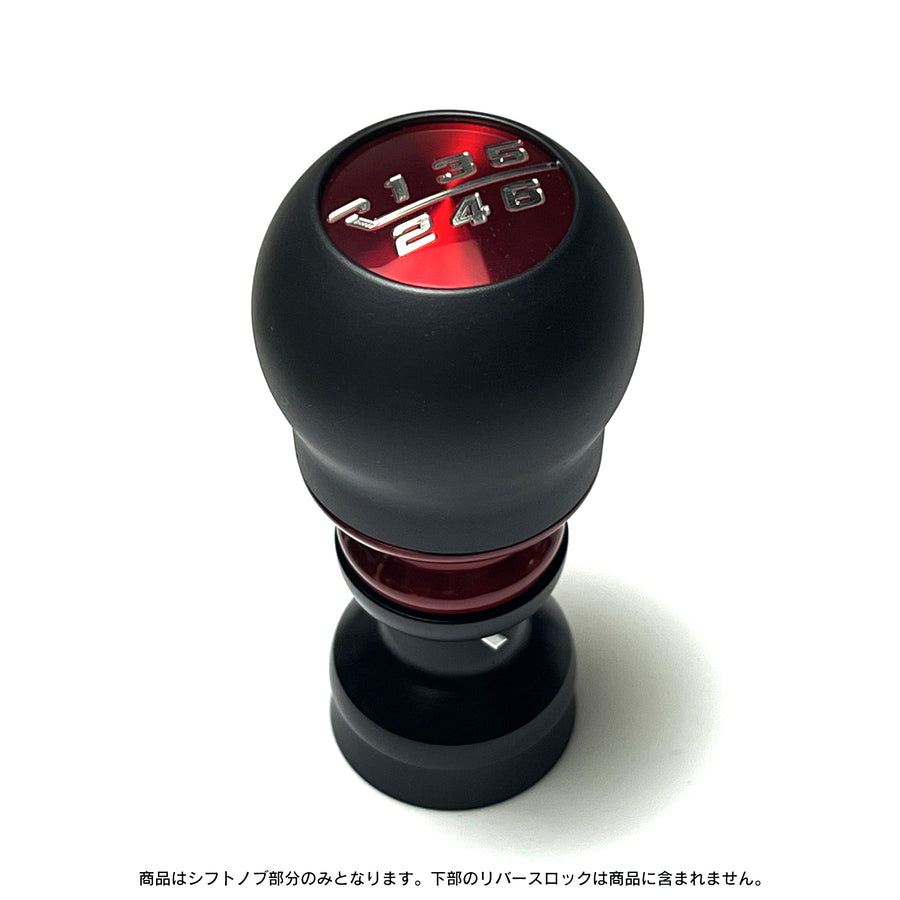 RACESENG レースセングシフトノブ スフィアオロジー：・レッドトランスルーセント：GATE1エングレービング